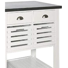 Load image into Gallery viewer, Wooden Kitchen Cart White &amp; Silver