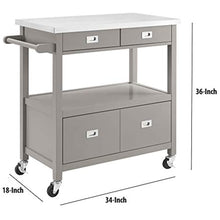 Load image into Gallery viewer, Wooden Handle Kitchen Island Cart